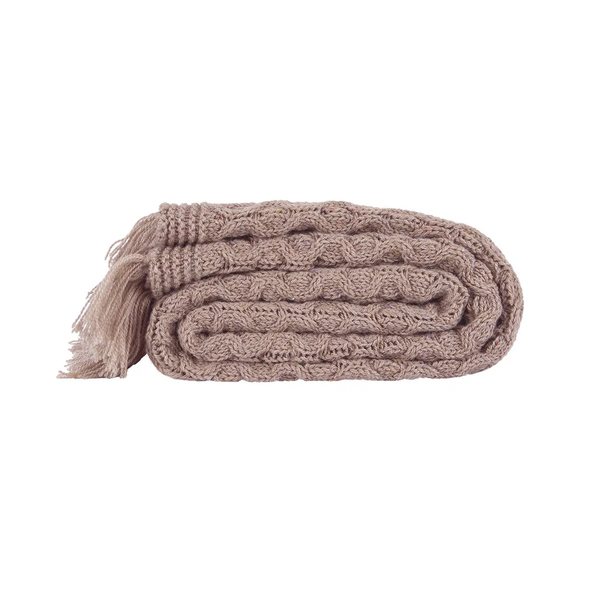 Chunky Knit Throw in Rusted Rose – image 5