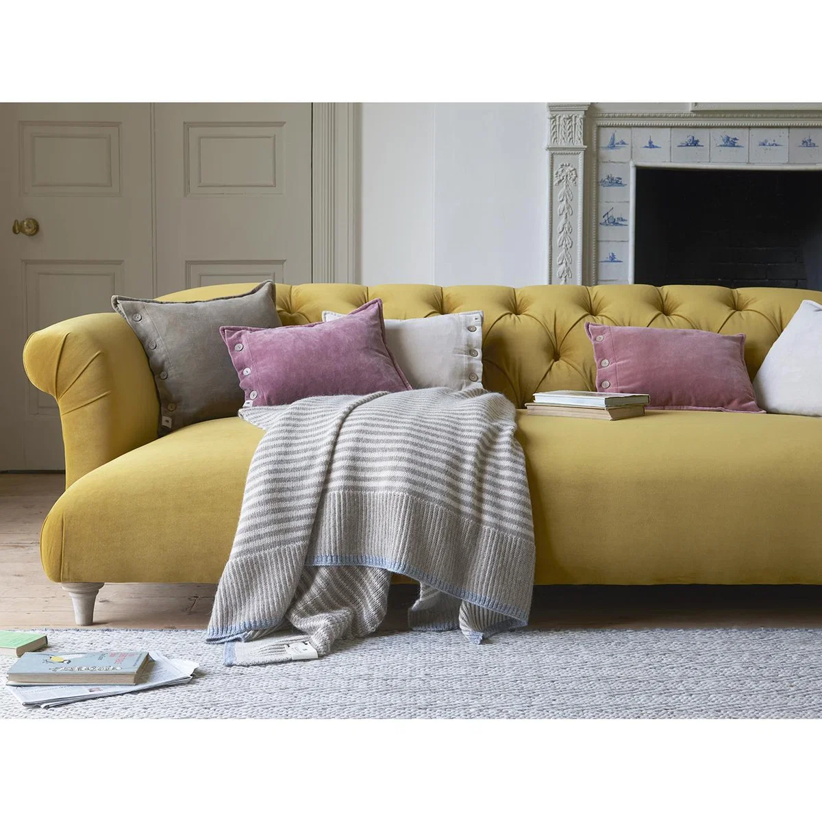 Easy Knit Throw in Oatmeal – image 2