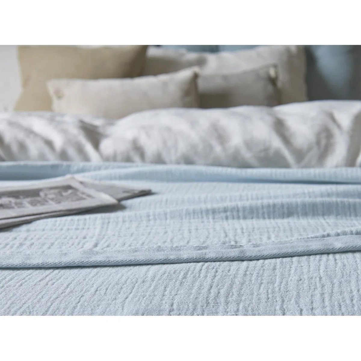 Drapy Throw in Duck Egg – image 3