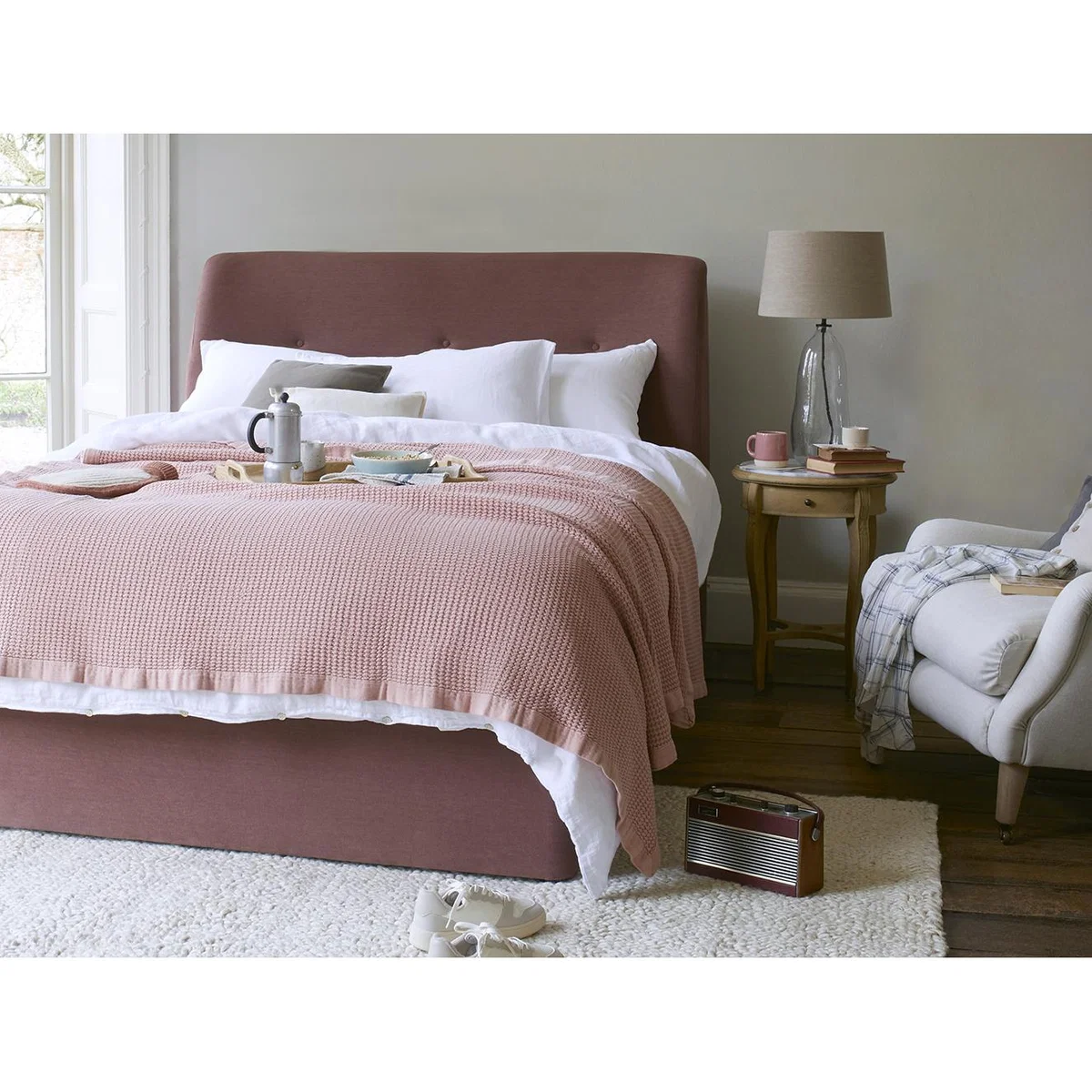 Waffle Throw in Pottery Pink – image 4