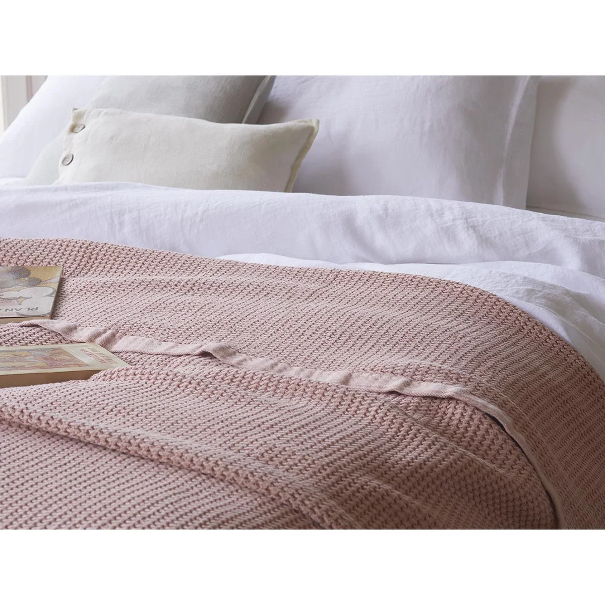 Waffle Throw in Pottery Pink – image 5