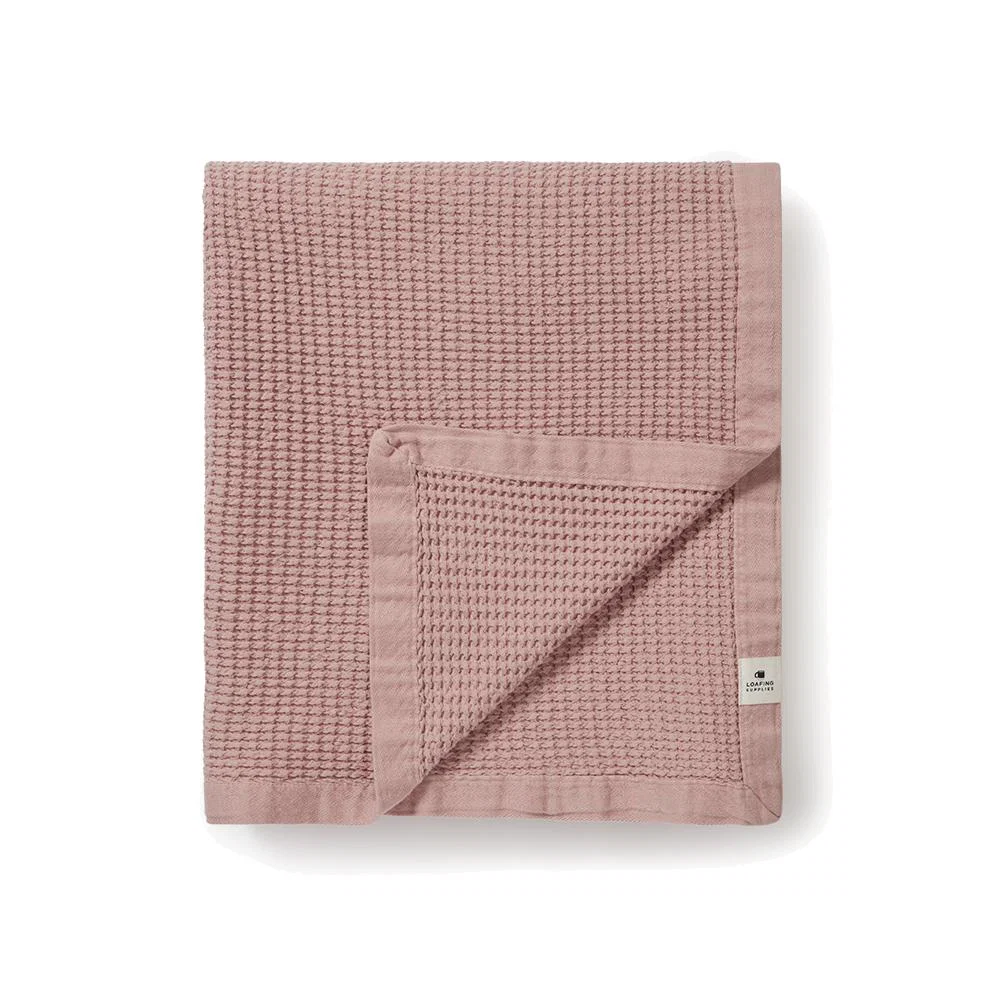 Waffle Throw in Pottery Pink – image 1