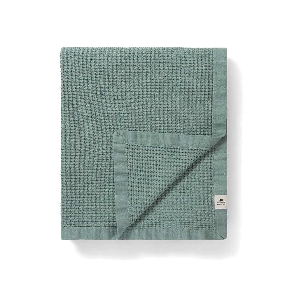 Waffle Throw in Sage – image 1