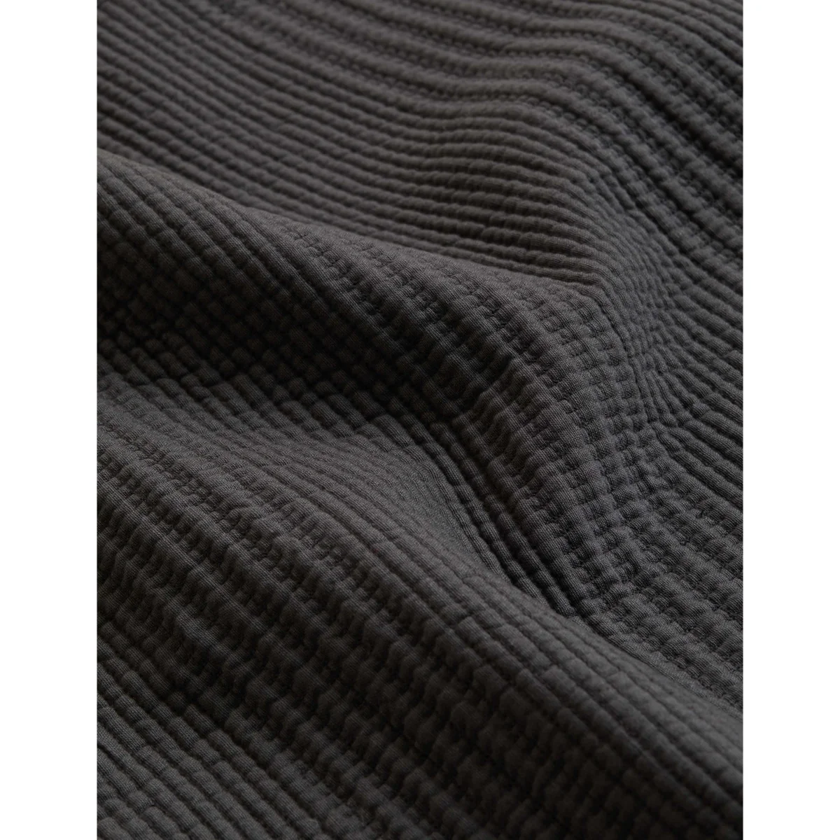 M&S Cotton Rich Ribbed Bedspread with Linen Charcoal – image 4