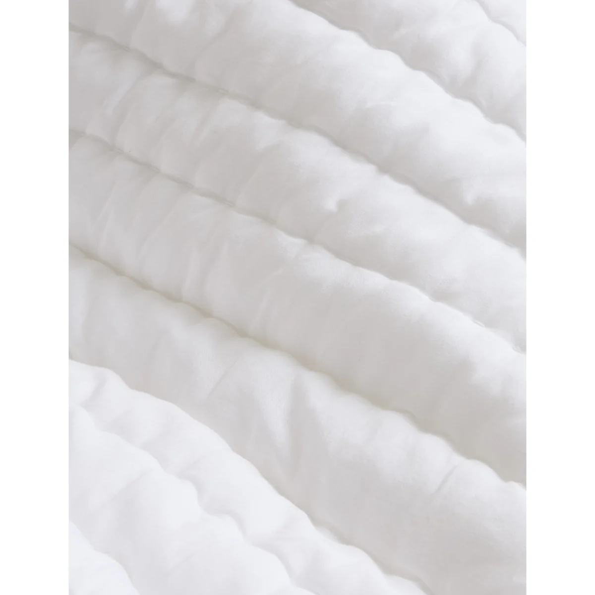 M&S Washed Cotton Quilted Ruffle Bedspread White – image 4