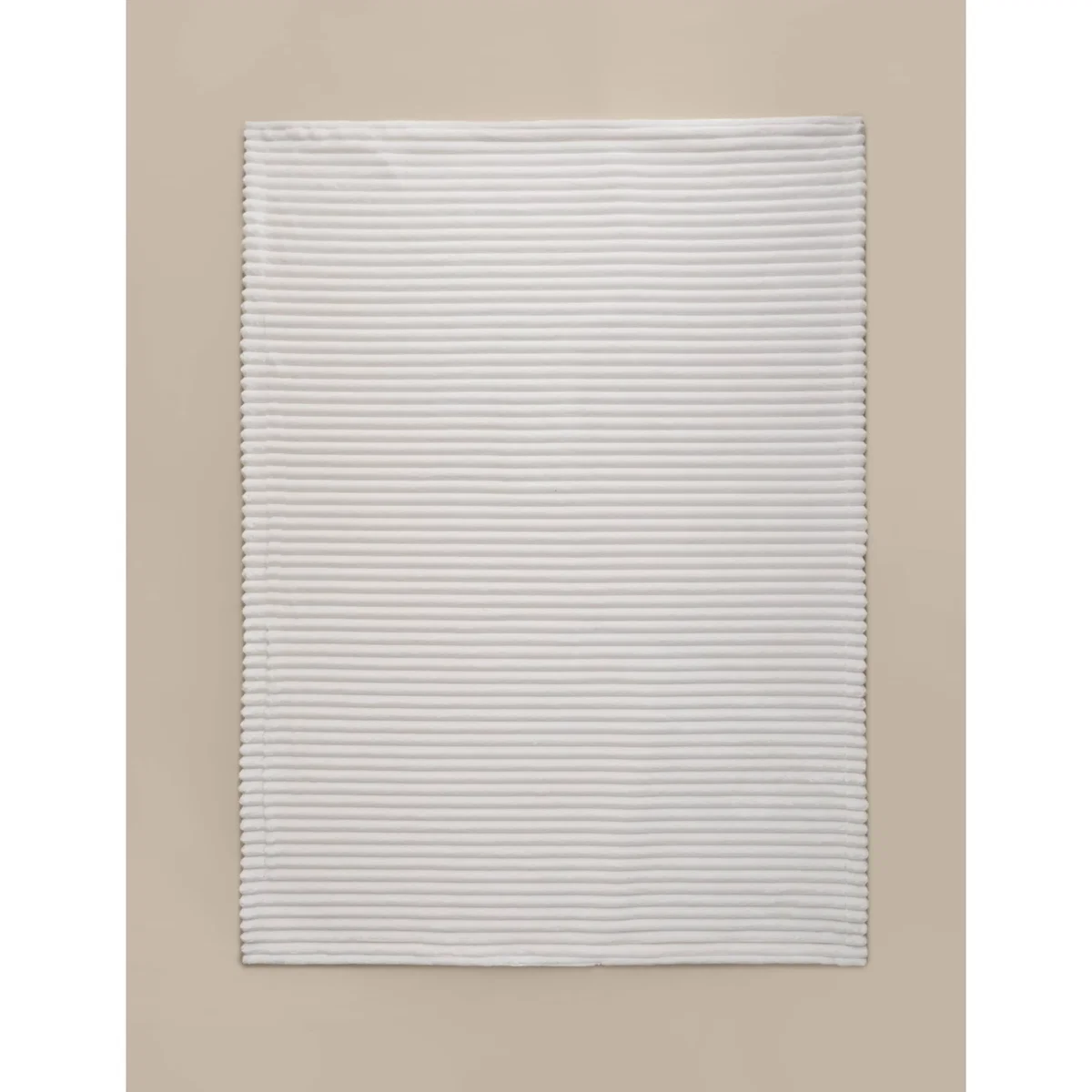 M&S Fleece Ribbed Throw Ivory – image 3