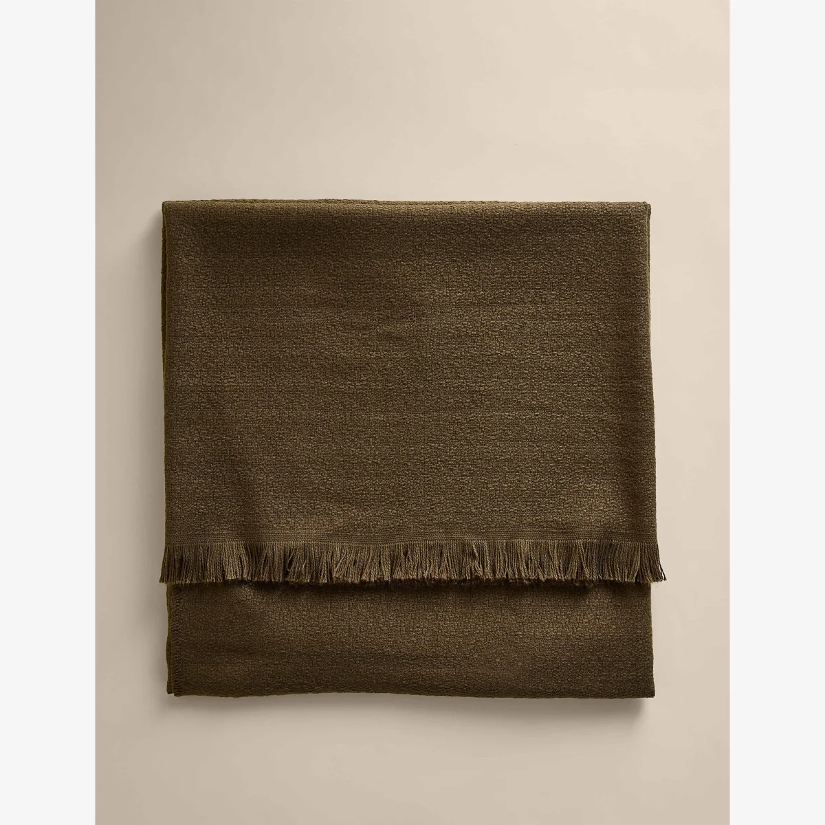 M&S Soft Textured Throw Khaki – image 1