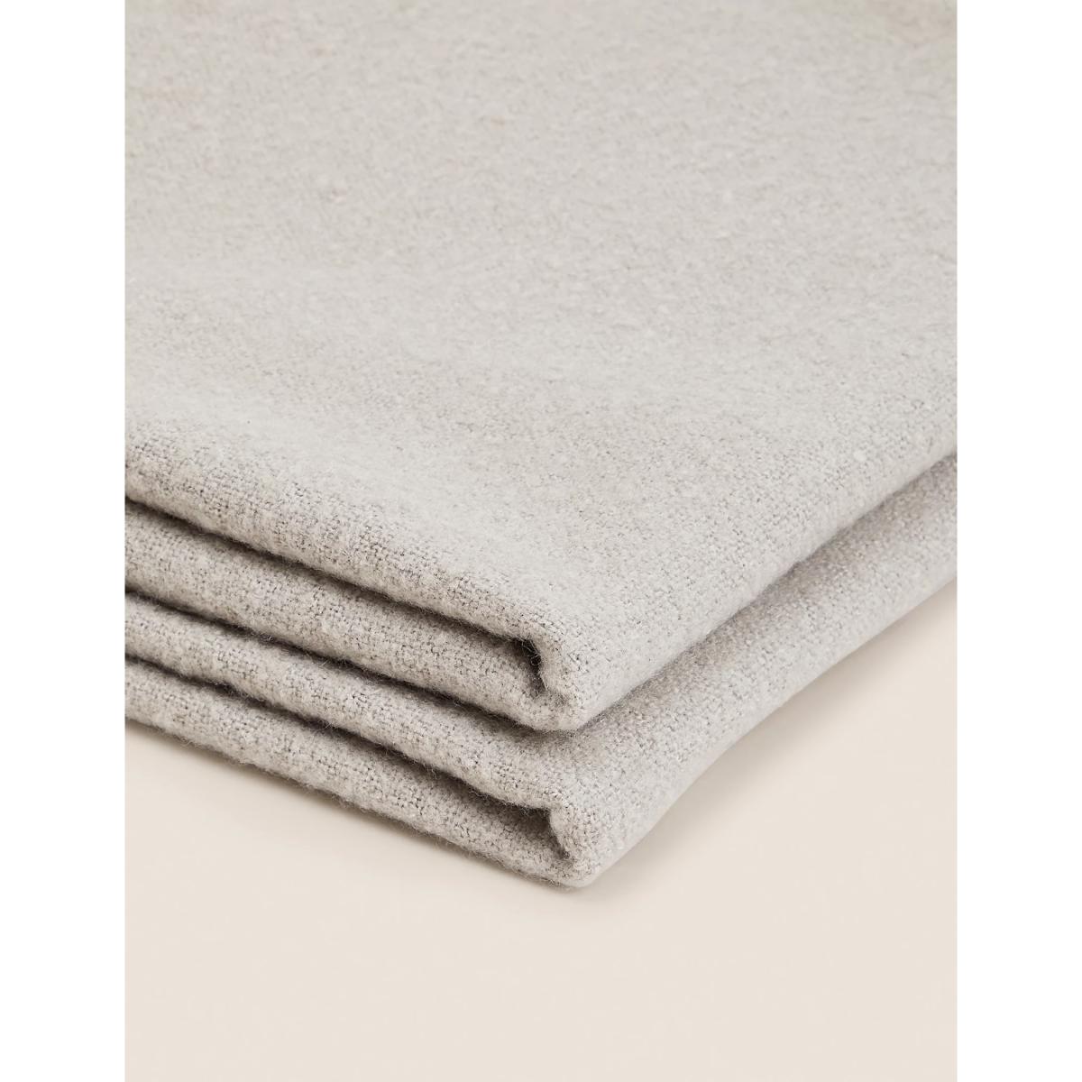 M&S Faux Mohair Throw - Cream, Cream – image 3