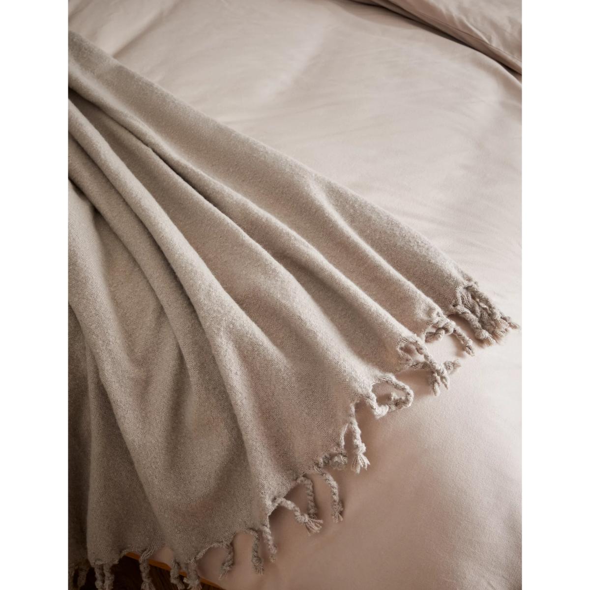 M&S Faux Mohair Throw - Cream, Cream – image 7