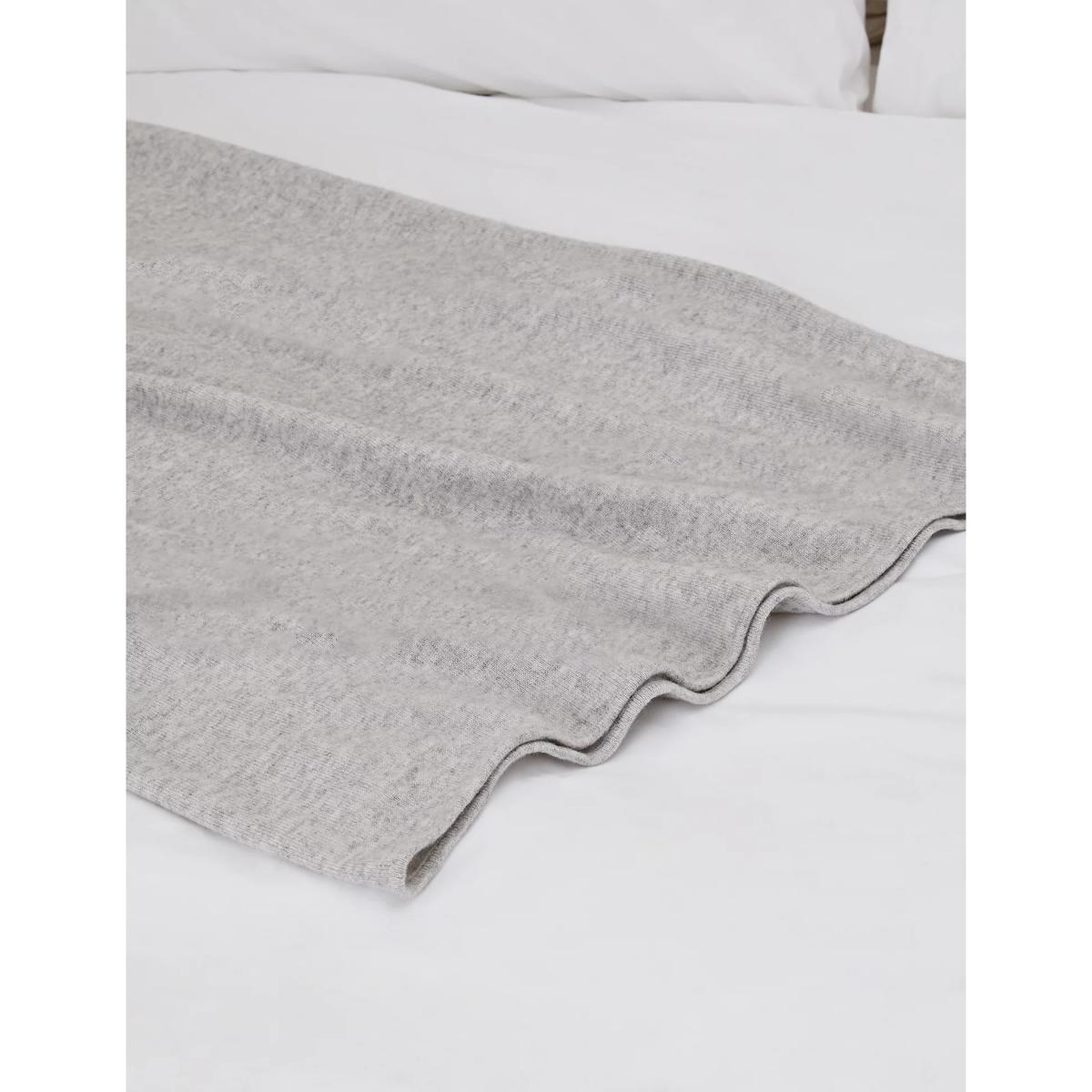 M&S Cashmere Blend Throw - Grey, Grey – image 6