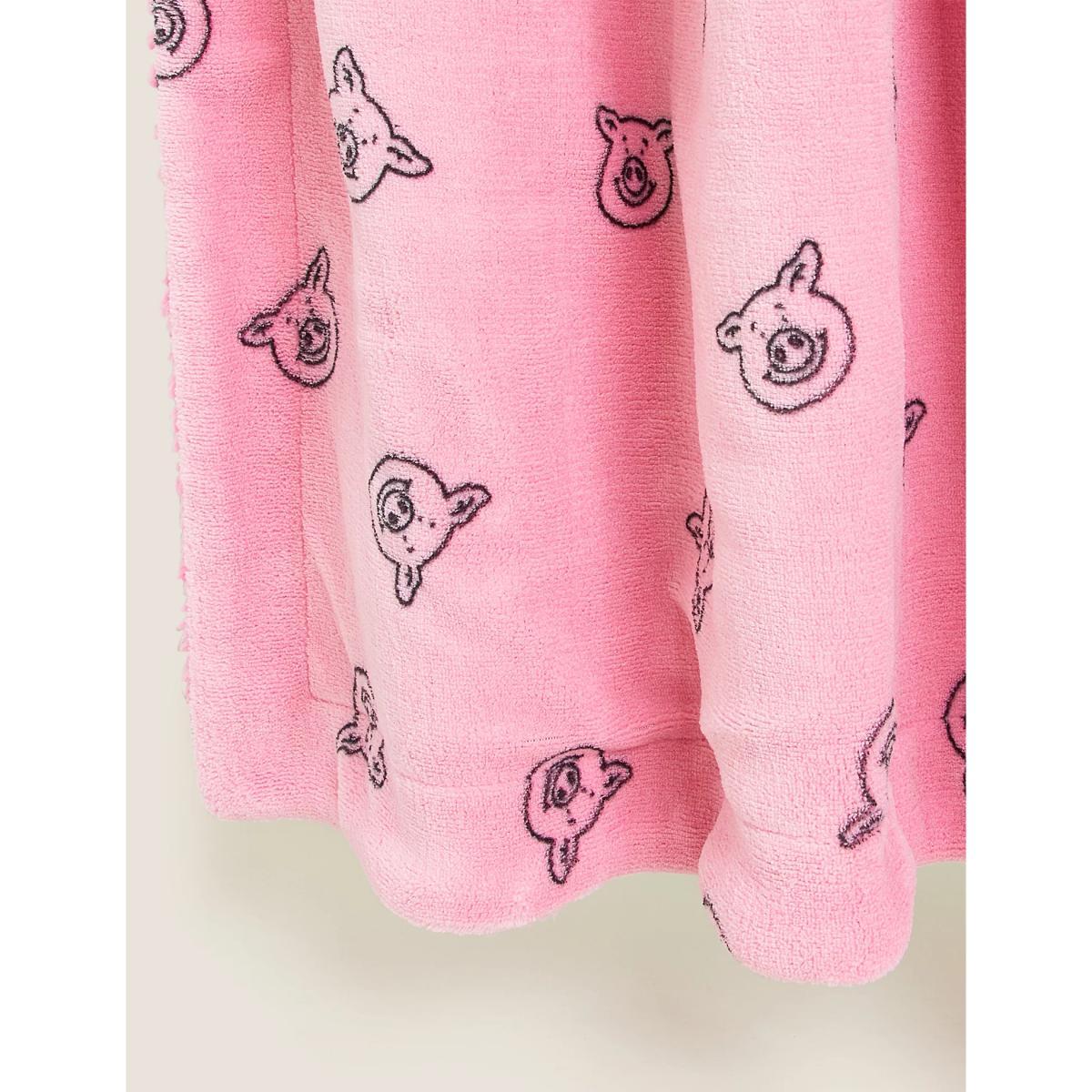 M&S Fleece Percy Pig™ Throw - Pink, Pink – image 2