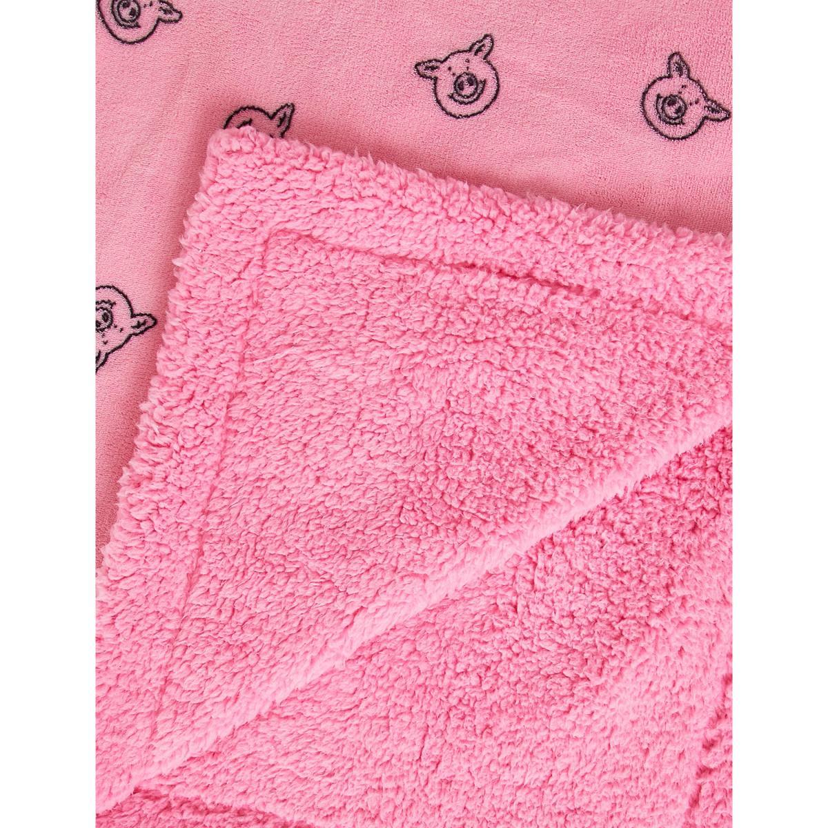 M&S Fleece Percy Pig™ Throw - Pink, Pink – image 4