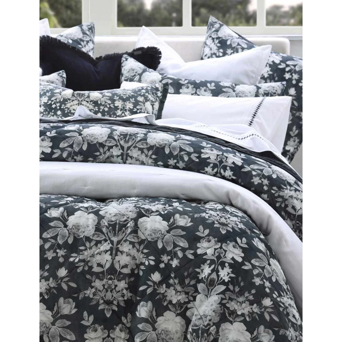 MM Linen Linen Mix Floral Bedspread Set with Linen Multi – image 3
