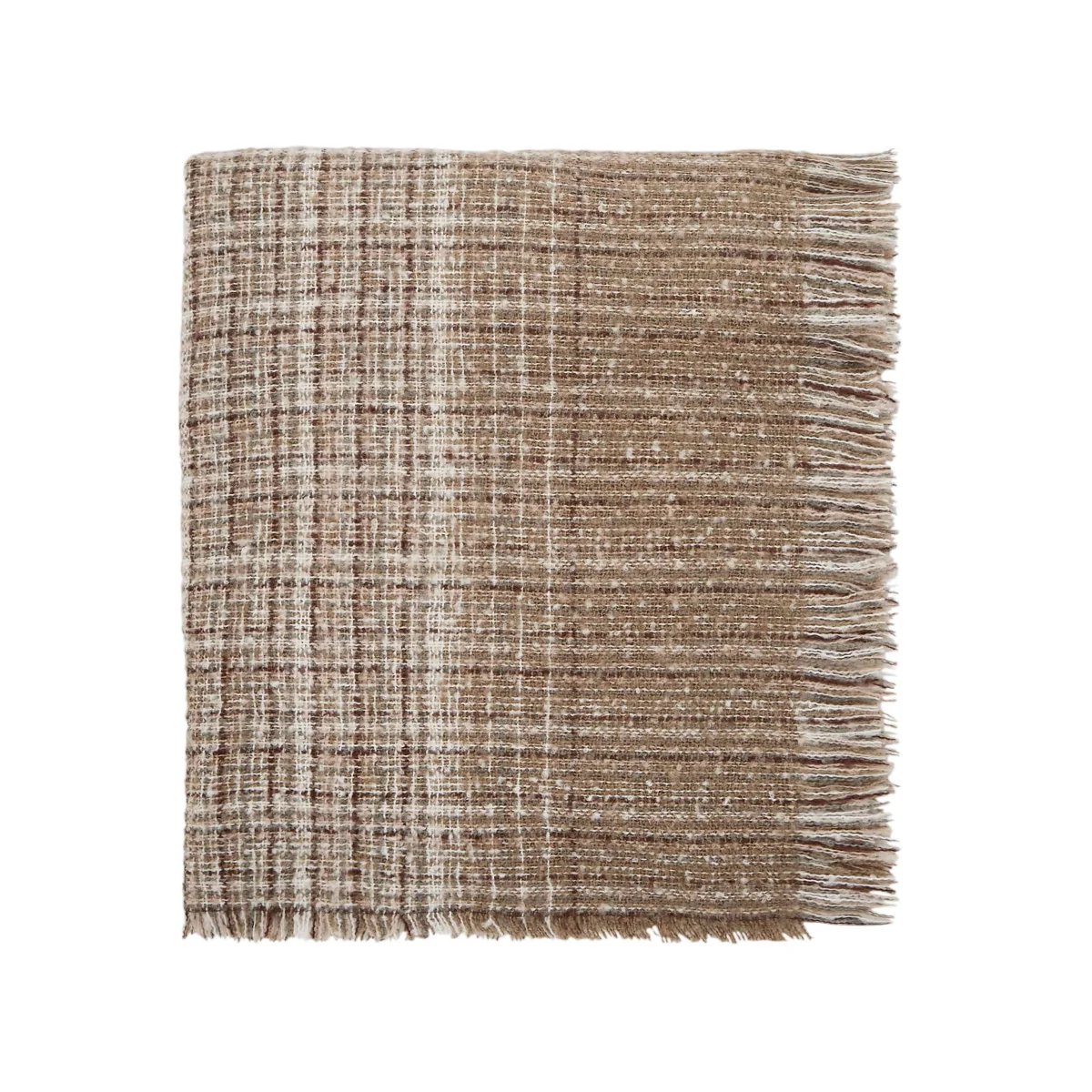 Bedeck of Belfast Woven Osanna Tasselled Throw Brown Mix – image 5