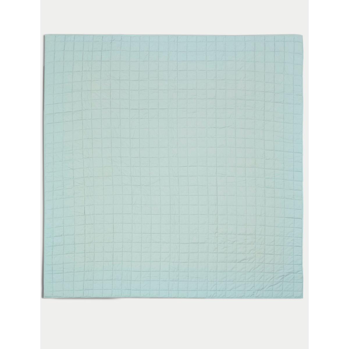 M&S Collection Cotton Rich Quilted Throw - XL - Neutral, Neutral,Cobalt,Sage,Lilac – image 3