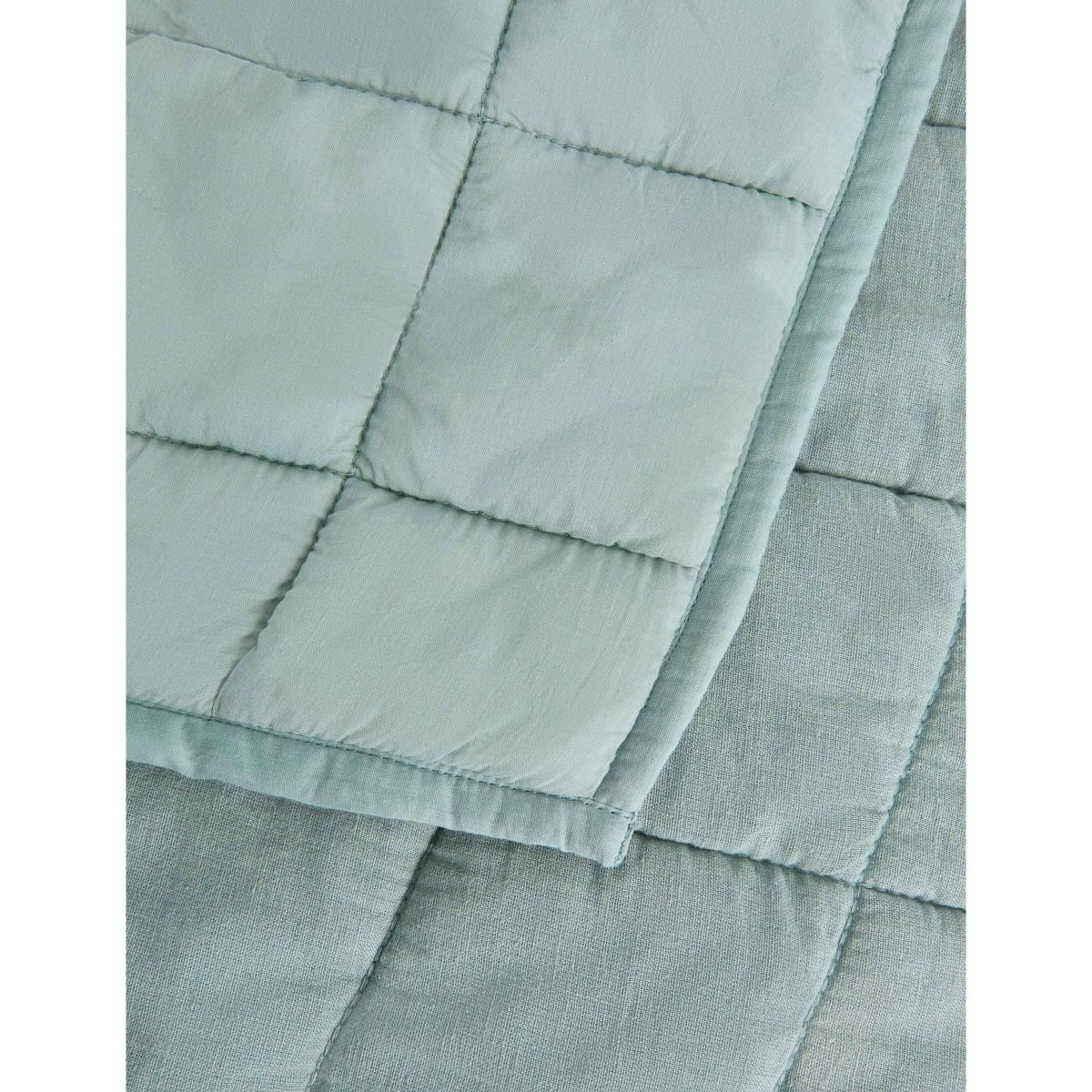 M&S Collection Cotton Rich Quilted Throw - XL - Neutral, Neutral,Cobalt,Sage,Lilac – image 4