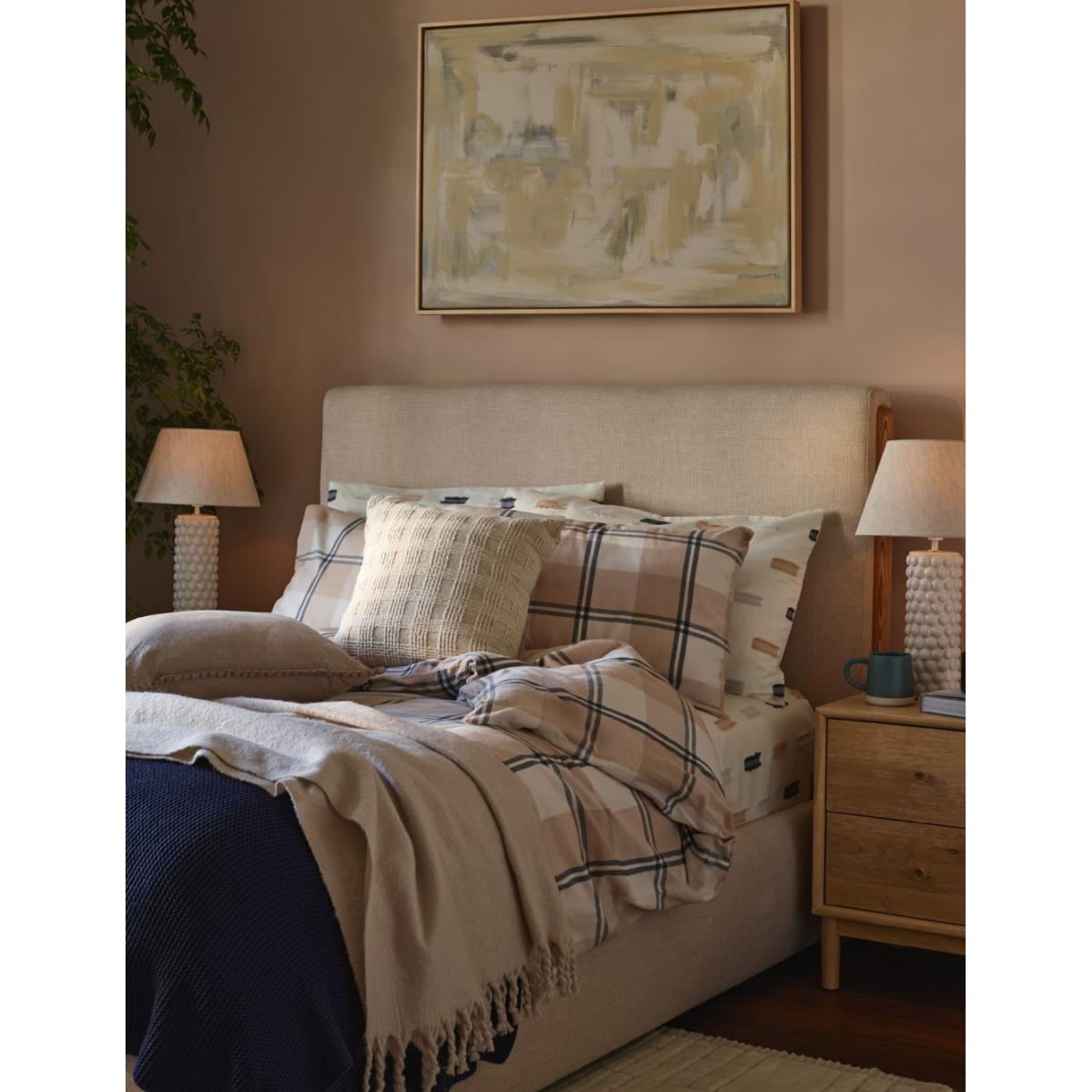 M&S Collection Knitted Tassel Throw - Stone, Stone,Dark Green,Navy,Cream,Rust,Neutral – image 8