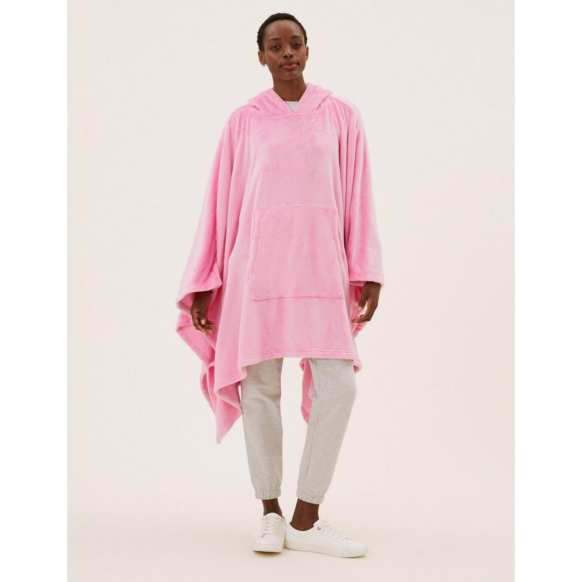 Adults' Fleece Percy Pig™ Hooded Blanket - Small - Pink, Pink – image 3