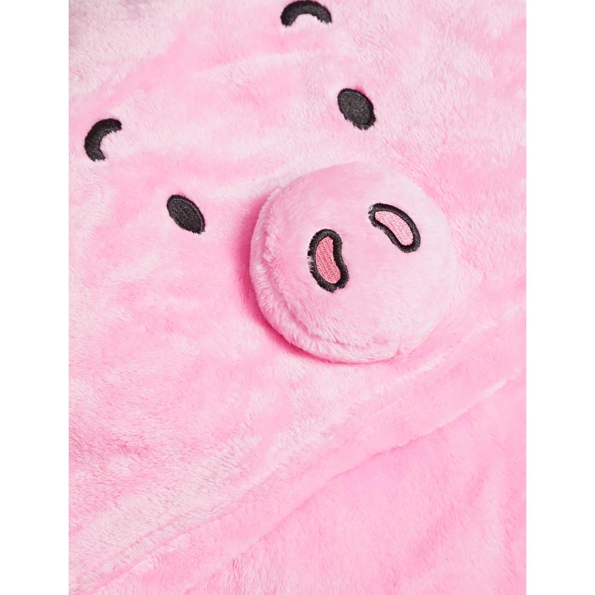 Adults' Fleece Percy Pig™ Hooded Blanket - Small - Pink, Pink – image 6
