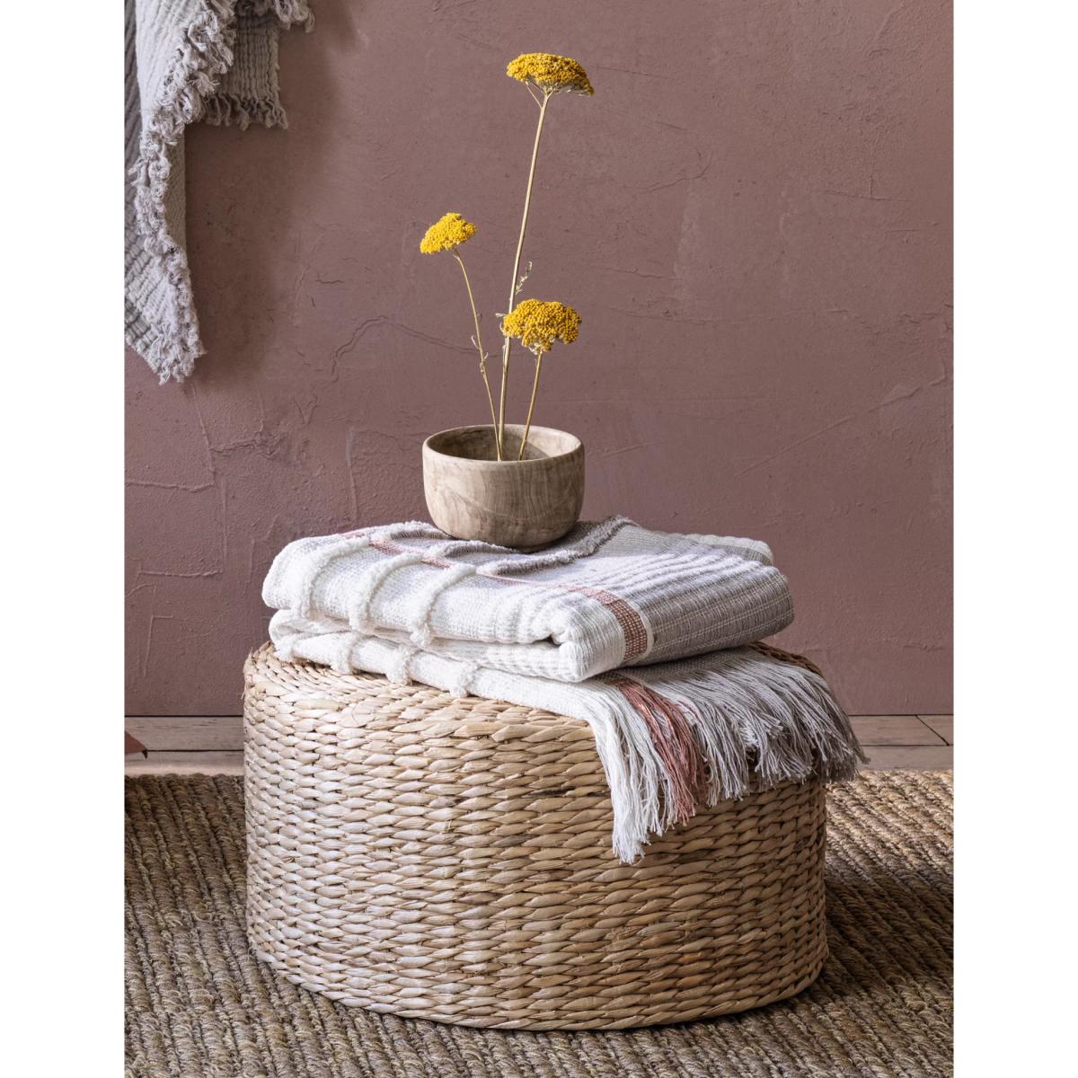 M&S X Fired Earth  Marrakech Collection El Hara Tufted Throw - Ivory Mix, Ivory Mix – image 2