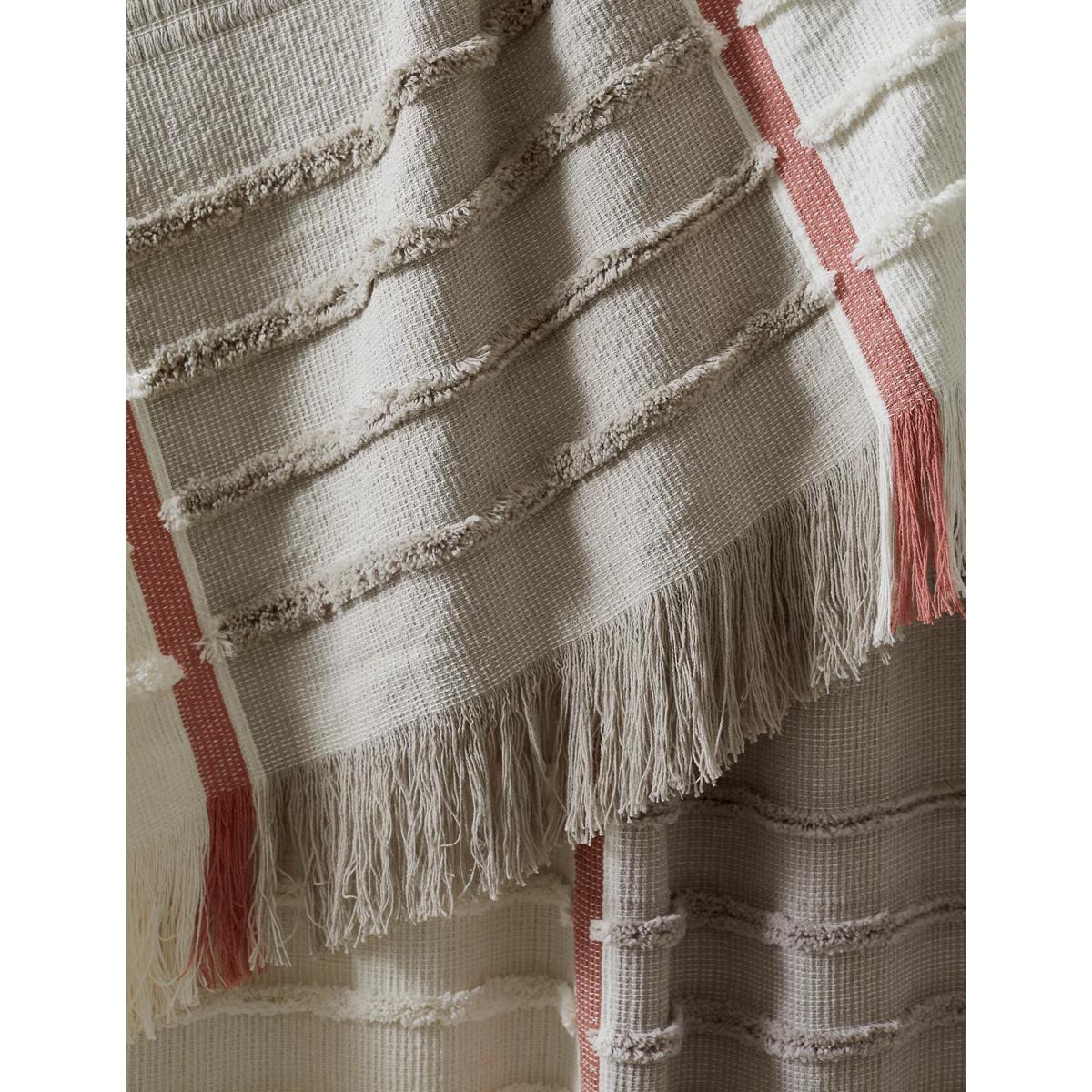M&S X Fired Earth  Marrakech Collection El Hara Tufted Throw - Ivory Mix, Ivory Mix – image 3
