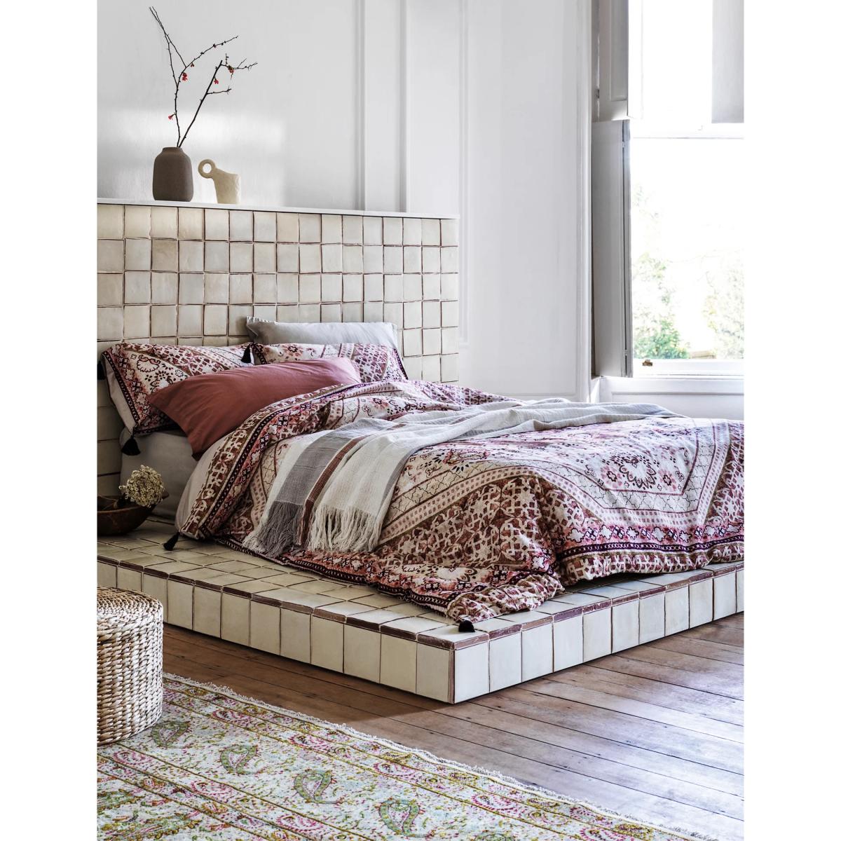 M&S X Fired Earth  Marrakech Collection El Hara Tufted Throw - Ivory Mix, Ivory Mix – image 6