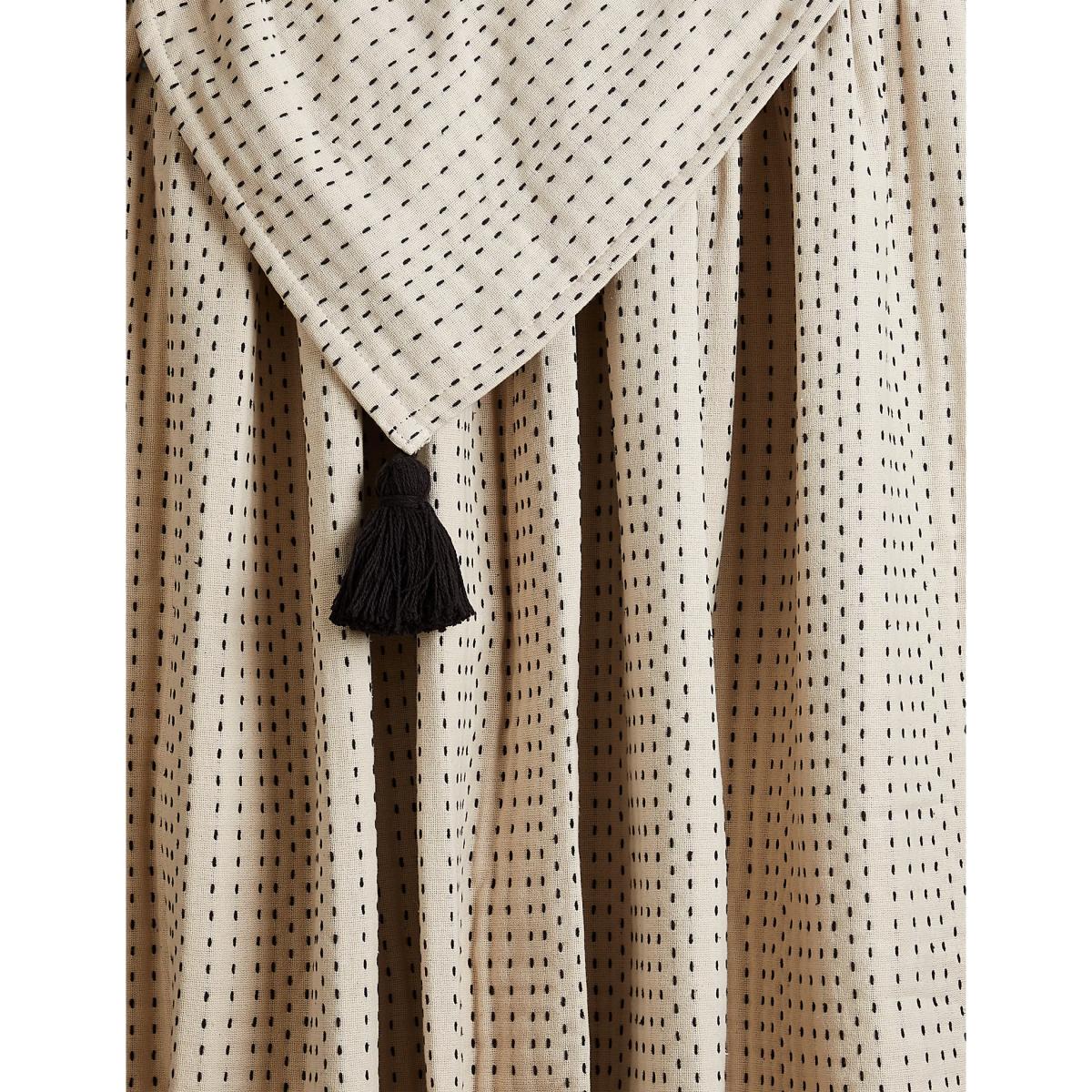 M&S X Fired Earth Casablanca Collection Maarif Stitched Throw - Weald Green, Weald Green,Malm,Natural – image 2
