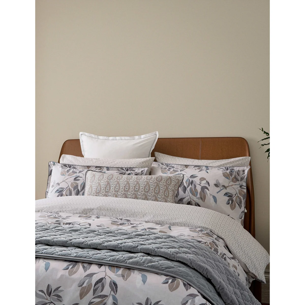 Bedeck of Belfast Pure Cotton Velvet Albany Quilted Throw Light Grey – image 2