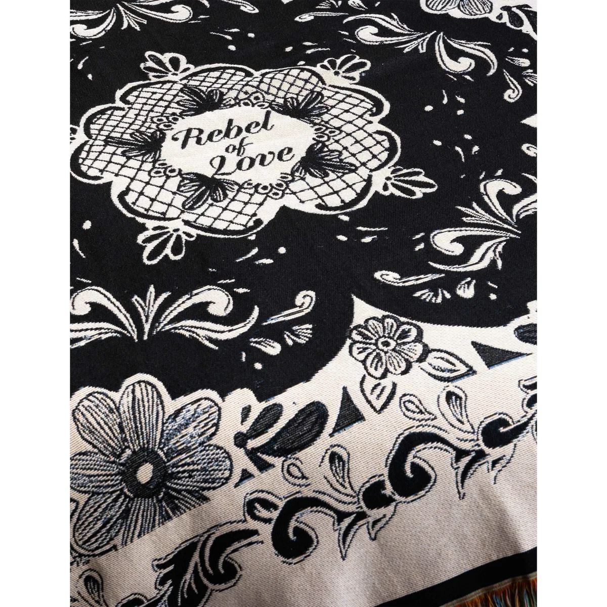 Rockett St George Patterned Throw Black Mix – image 4