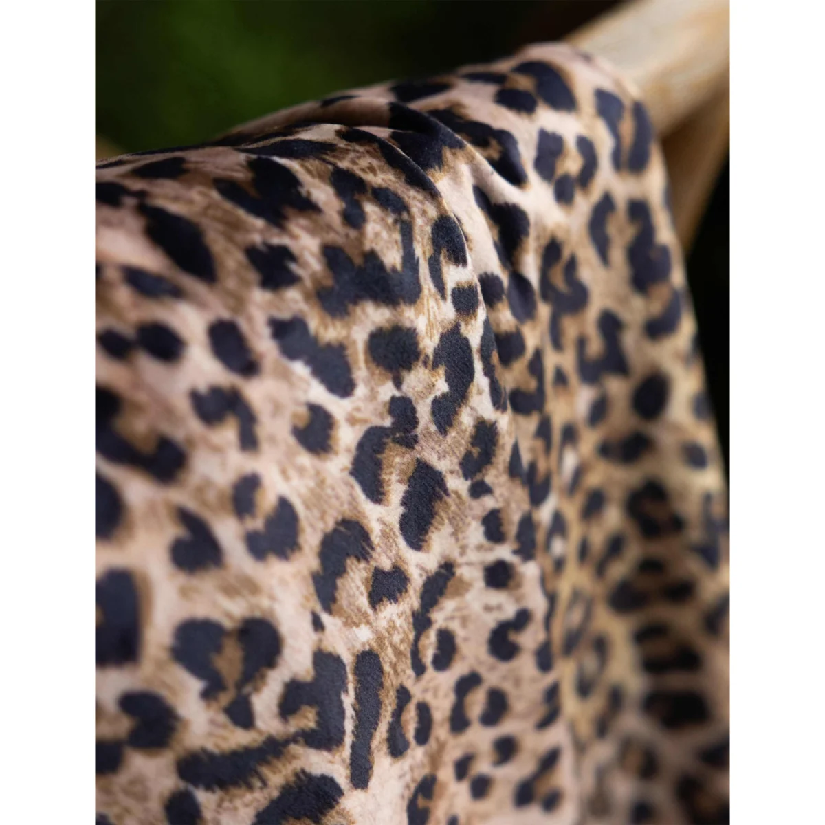 Rockett St George Velvet Leopard Love Tasselled Throw Black Mix – image 3