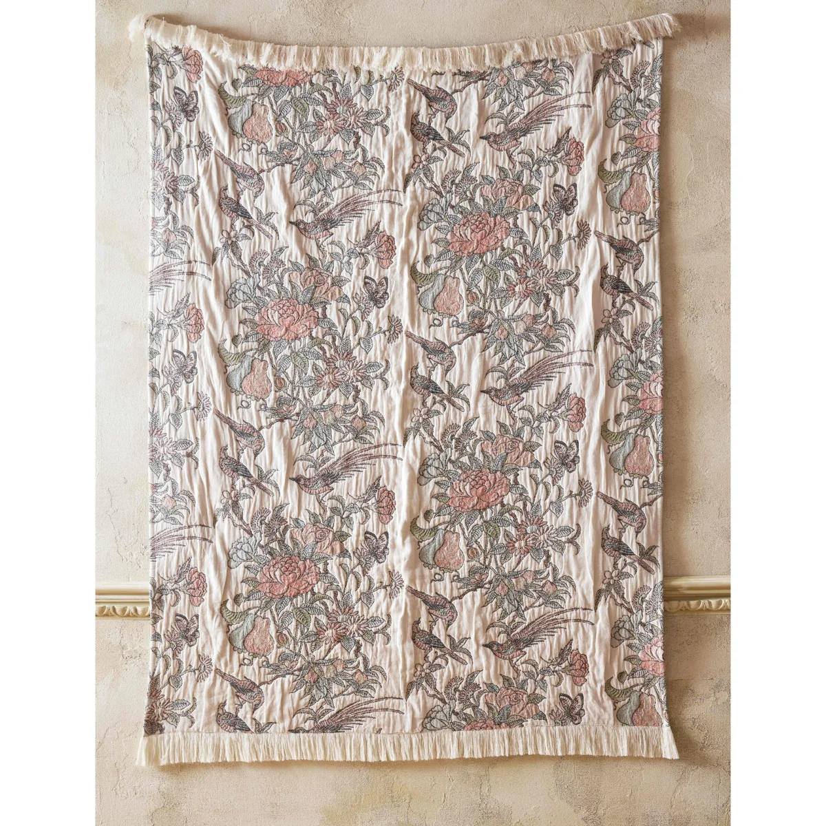 Historic Royal Palaces Hampton Pure Cotton Patterned Throw Multi – image 3