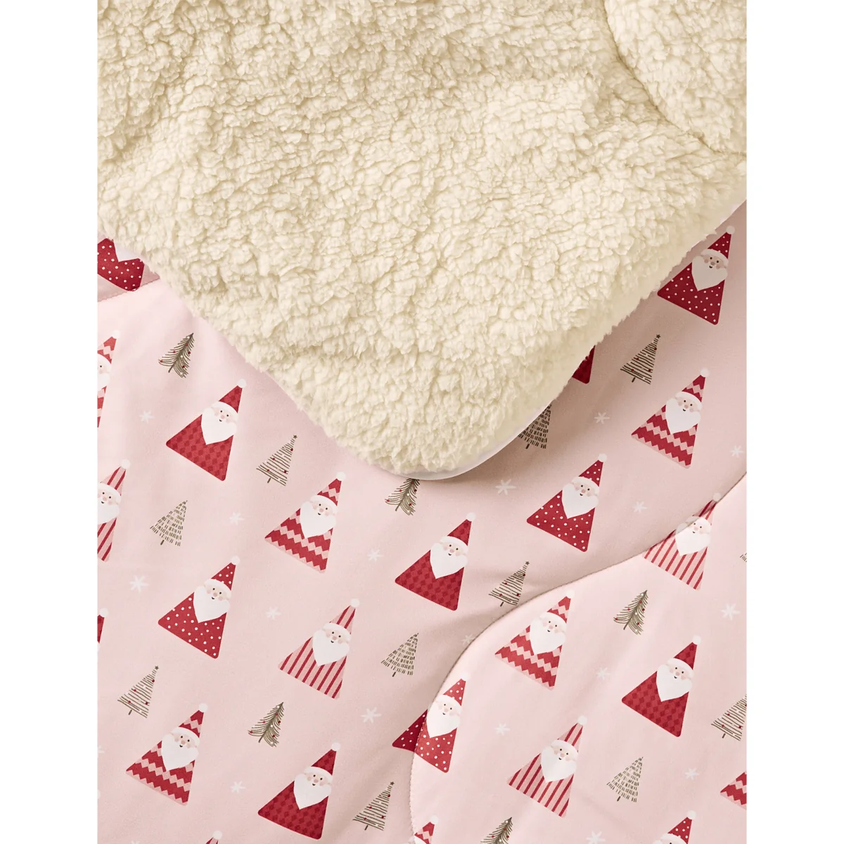 Nightlark Pink Santa Sherpa Fleece 9 Tog Throw Pink – image 2