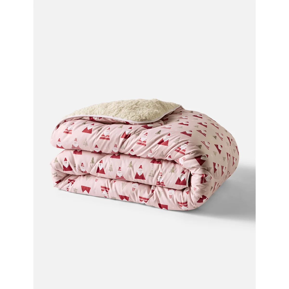 Nightlark Pink Santa Sherpa Fleece 9 Tog Throw Pink – image 3