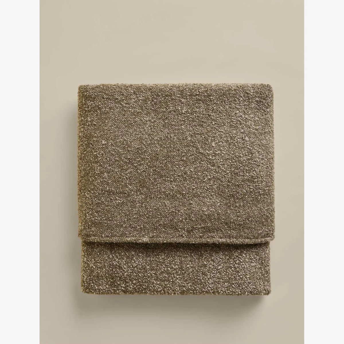 M&S Bouclé Throw Khaki – image 1