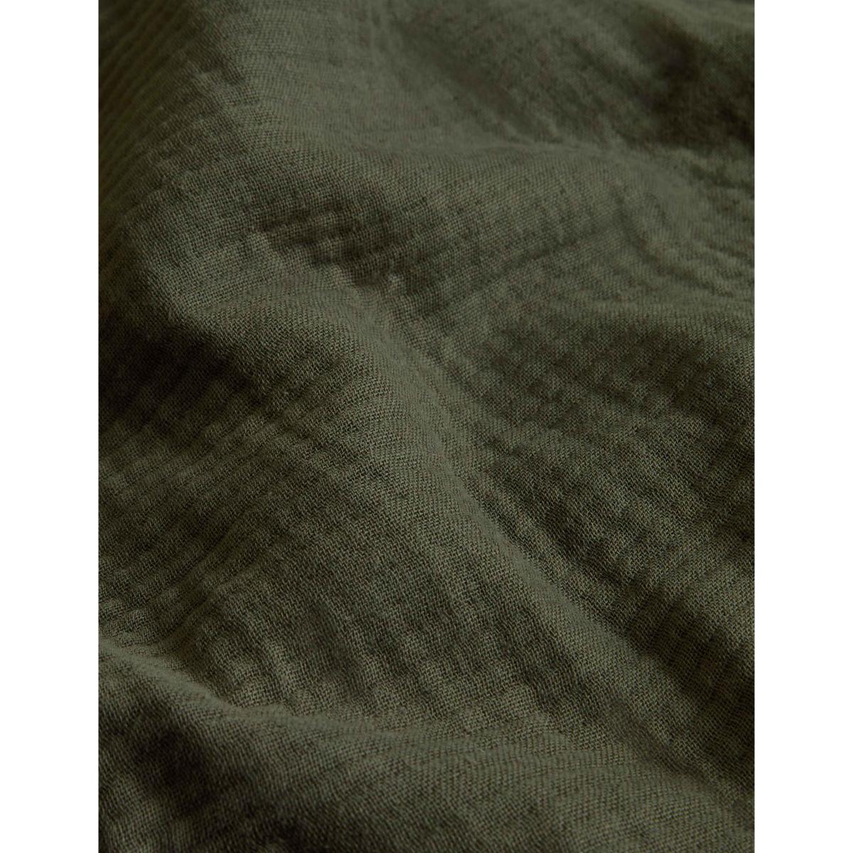 M&S Pure Cotton Gauze Quilted Bedspread Dark Green – image 4
