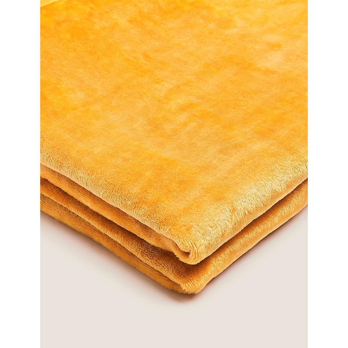 M&S Fleece Throw - Small - Duck Egg, Duck Egg,Navy,Ochre,Charcoal – image 4