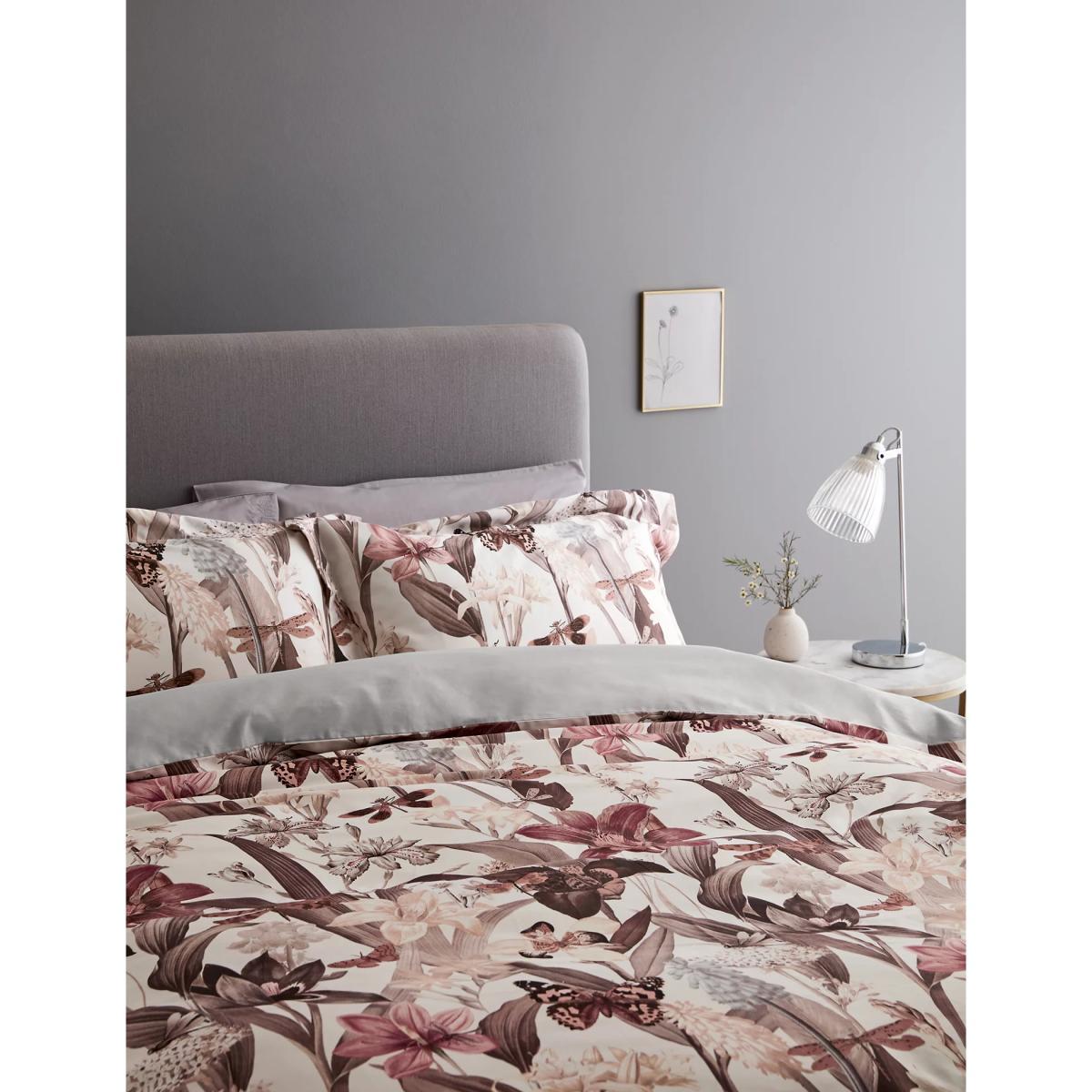 M&S Washed Quilted Bedspread - XL - Grey, Grey,Nude Pink – image 6