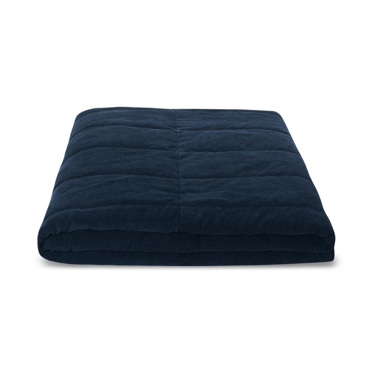 Jovian Quilted Bedspread, 225 x 220cm, Deep Navy – image 2