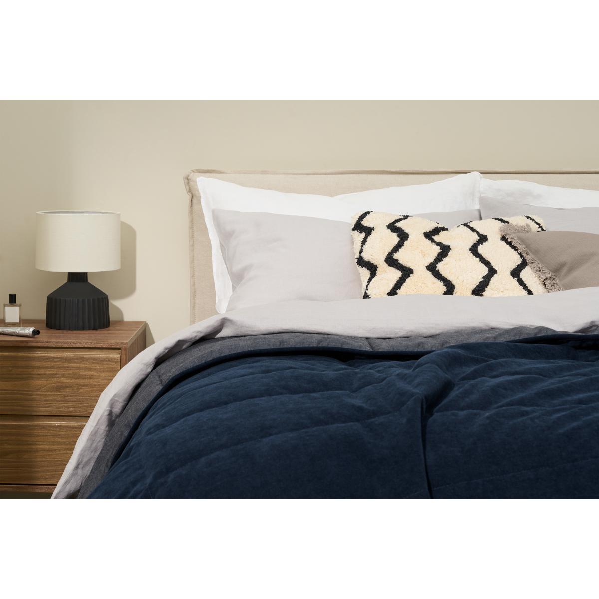 Jovian Quilted Bedspread, 225 x 220cm, Deep Navy – image 4