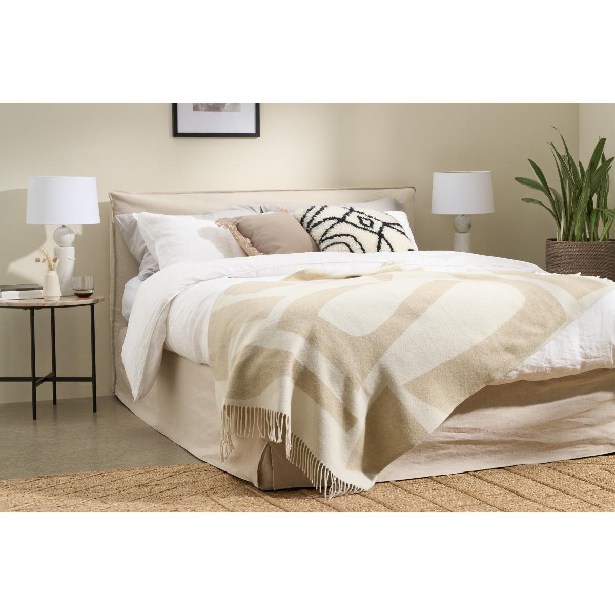 Lafant Wool Throw, 125 x 170cm, Neutral – image 3