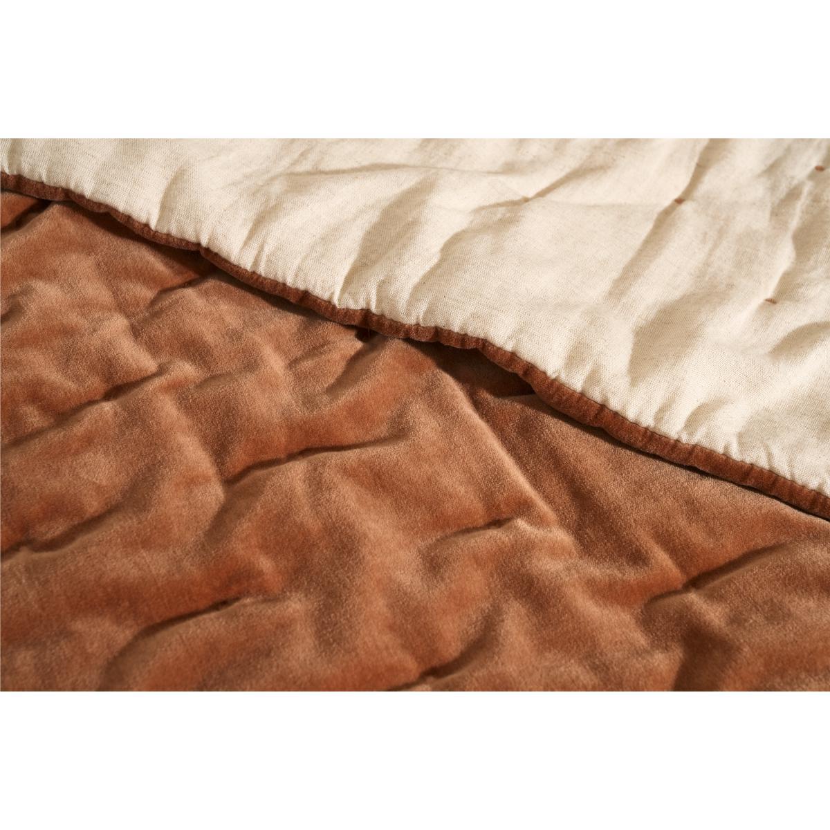 Lorna Velvet Bedspread, 225 x 220 cm, Cinnamon – image 5