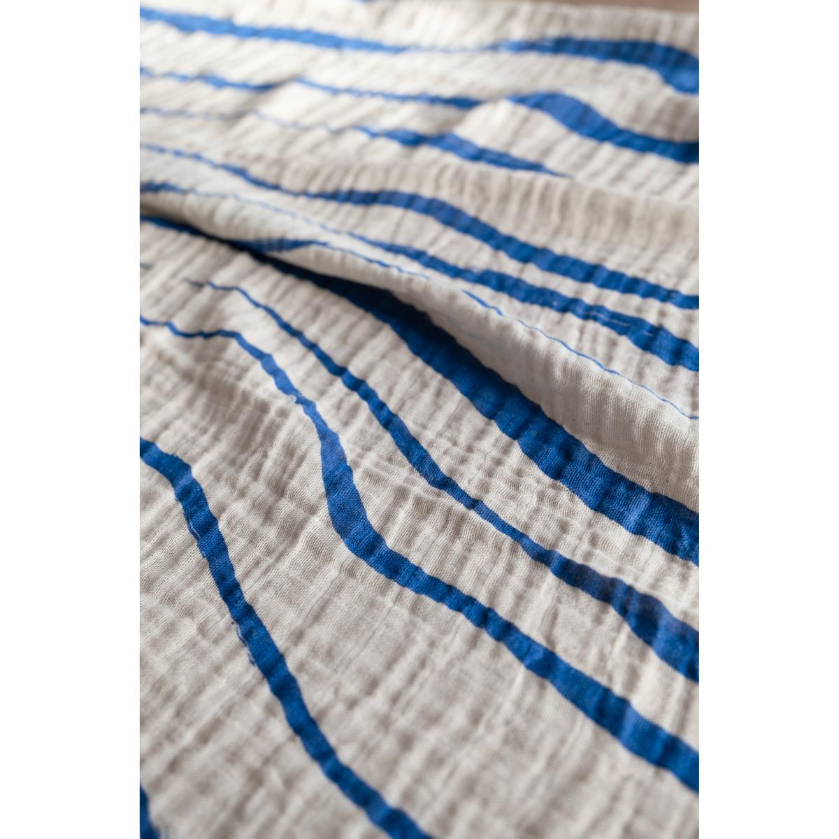 Fine Little Day Våg muslin throw 120x120 cm Blue – image 4