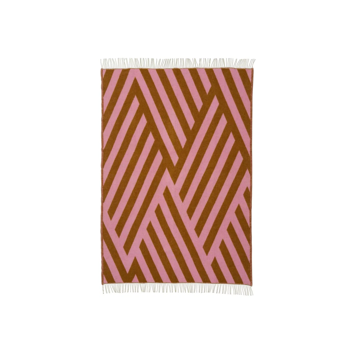 Klippan Yllefabrik Tangent wool throw 130x200 cm Pink-carmel – image 1