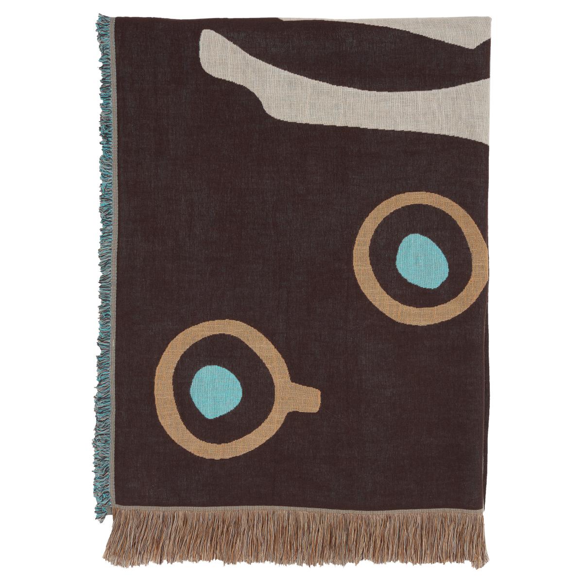 Musta Tamma throw 130x180 cm Brun-white-blue – image 2