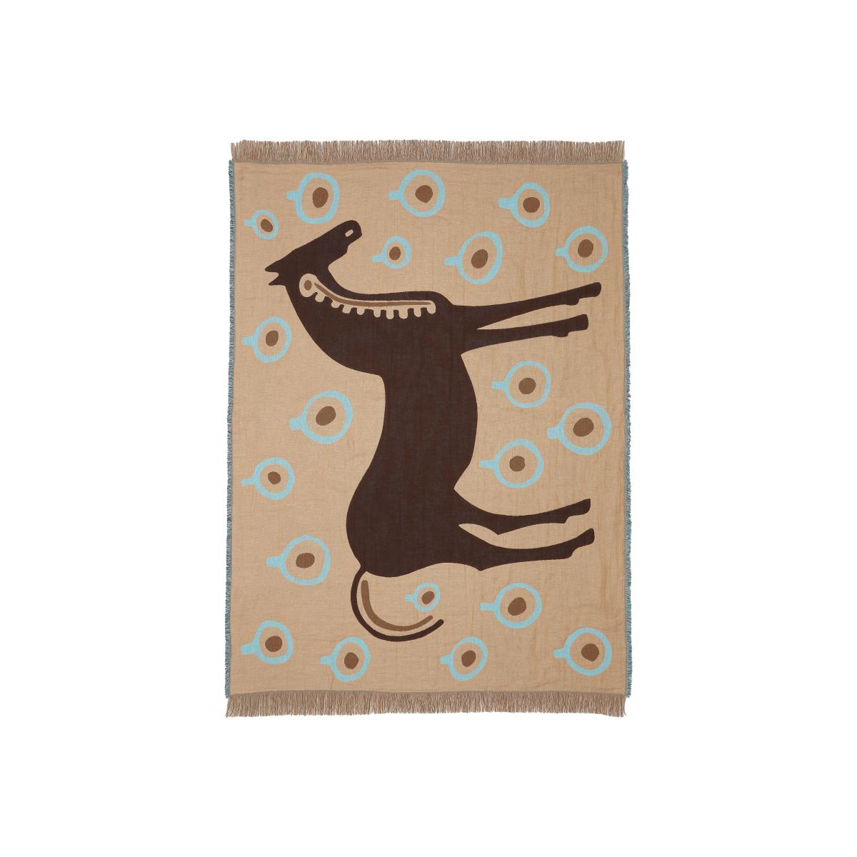 Musta Tamma throw 130x180 cm Brun-white-blue – image 1