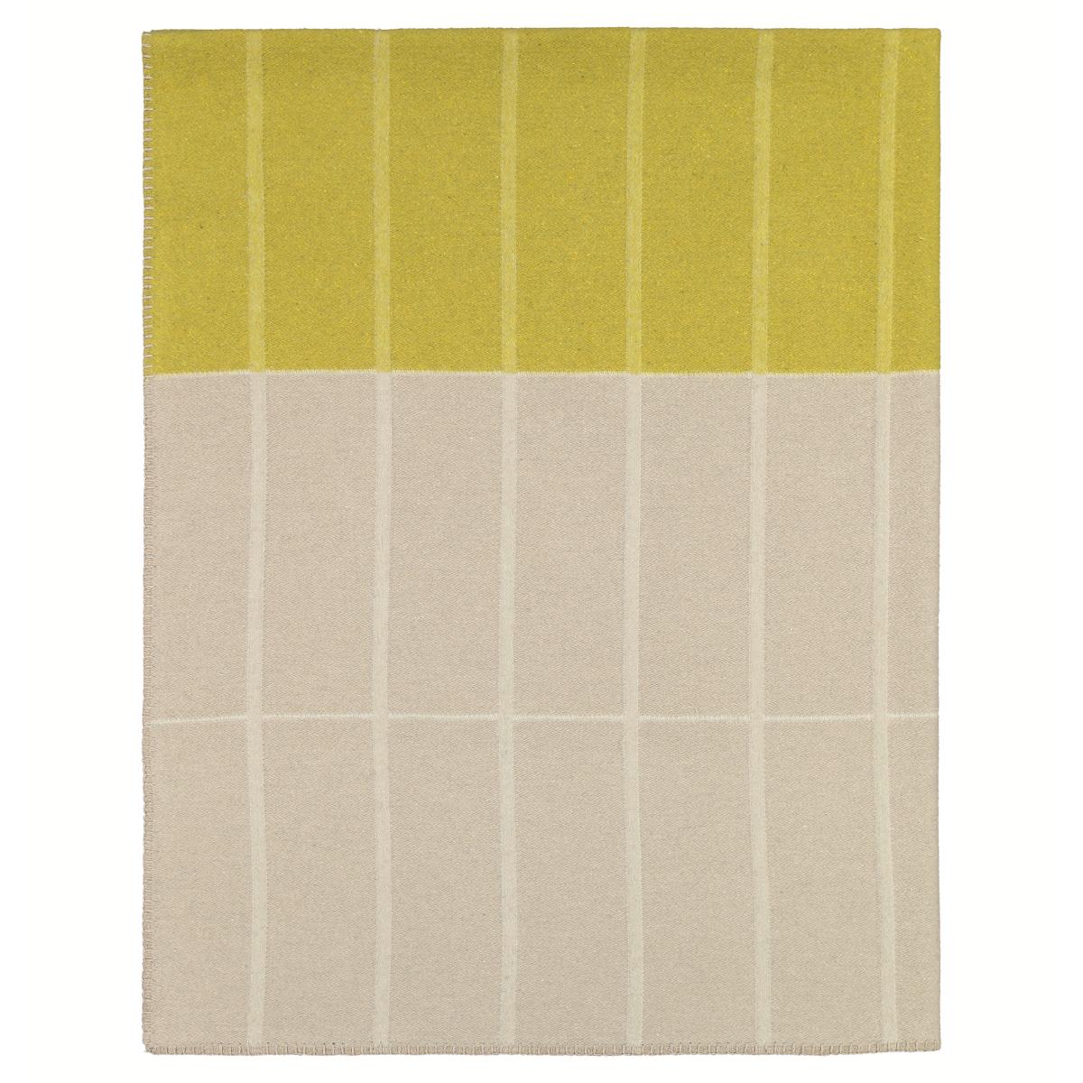 Tiiliskivi blanket 130x170 cm yellow-beige-dark green – image 2