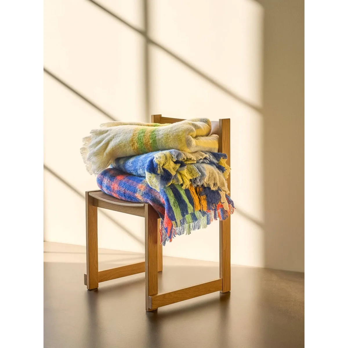 Hübsch Loom throw blanket Yellow 140x200 cm – image 5