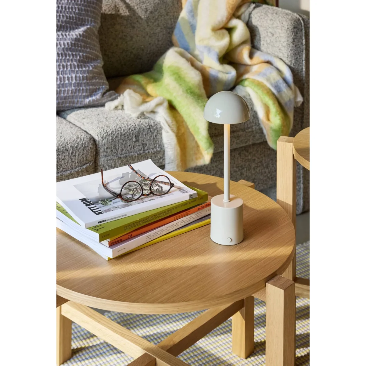 Hübsch Loom throw blanket Yellow 140x200 cm – image 6