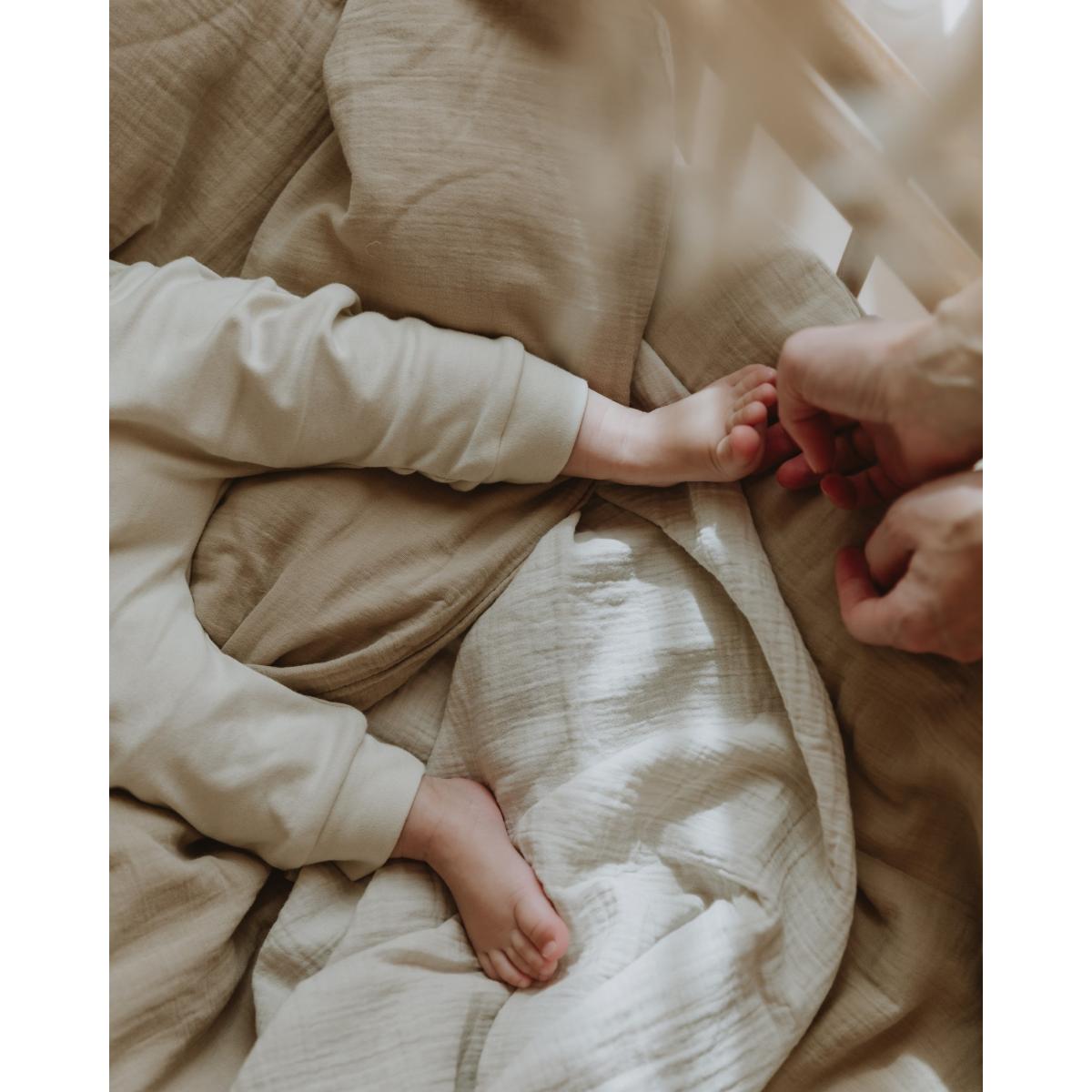 Garbo&Friends Eggshell Muslin Swaddle blanket 110x110 cm – image 3