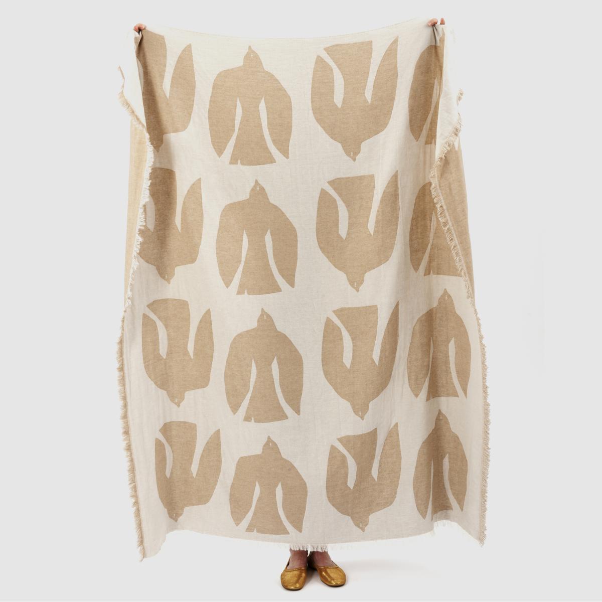 Early bird wool blanket 130x170 cm Sand – image 2